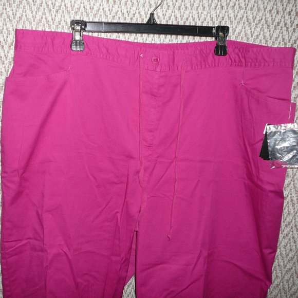 NWT Sag Harbor Capri Cropped Pants Pink Plus size 3X, 24W with Pockets - Picture 5 of 10